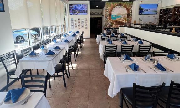 The inside dining area of the Bella Vista restaurant