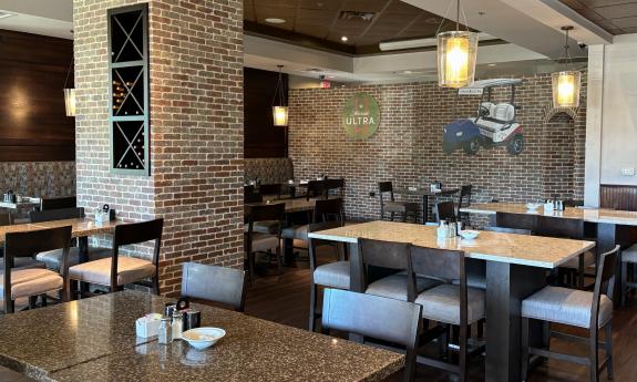 The dining area inside the restaurant/pub