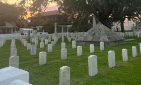 One of the stops on the Haunted Hour tour is the St. Augustine National Cemetery