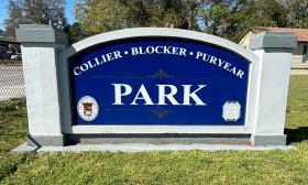 The Collier-Blocker-Puryear Park sign