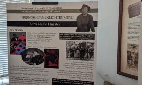 A poster describing Zora Neale Hurston's life