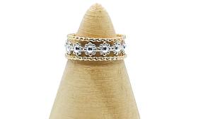A stacked sterling silver/14kt gold-filled ring