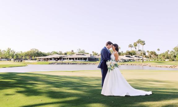 Bride and Groom sharing a moment at The Yards