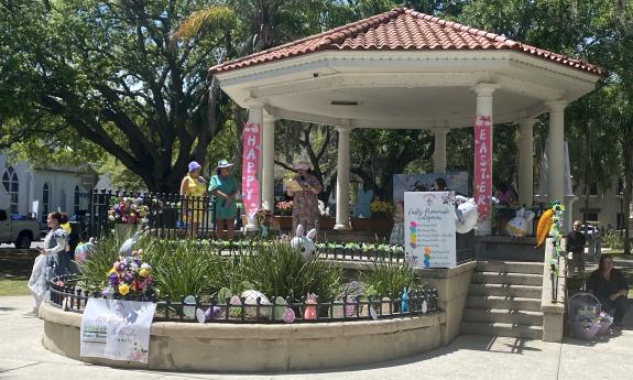 The Easter Promenade takes place downtown in the Plaza