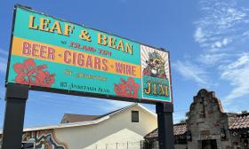 The cigar shop sign advertising on Anastasia Island