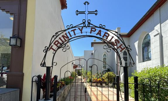 Gates entering the church's property off of King Street