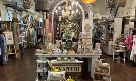 Home decor and other items displayed in the center of the store