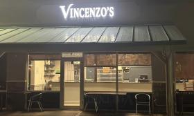 The exterior of the Vincenzo's Cucina building