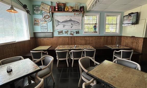 One of the indoor dining sections of the restaurant