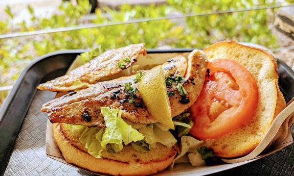 This fish sandwich from Timothy's in Nocatee has a large fillet of fresh, pan seared fish