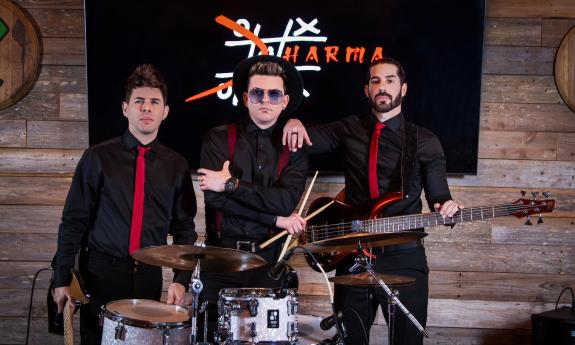 Dharma before performing for an event