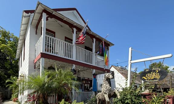 The outside of The Golden Gypsy building