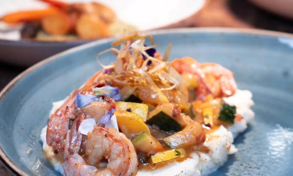 Blackened Shrimp with an Argentinian flair
