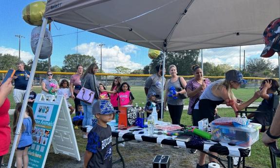 Face painting offered for special events