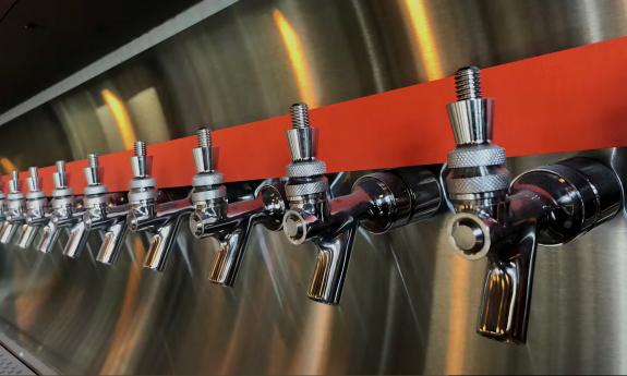 Beer taps at the establishment