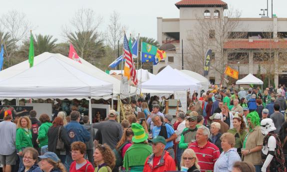 A view of the field at the Celtic Music and Heritage Festival on a Saturday morning