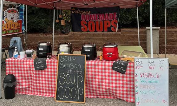 The Picnic Basket & Soup Coop booth