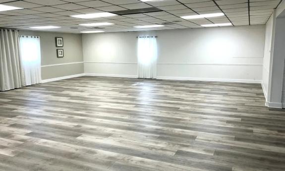 Open venue space at St. Augustine South Improvement Association's clubhouse