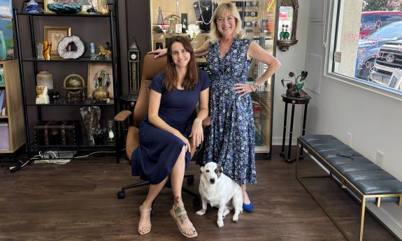 The owners of the gallery, Ashley and Anne
