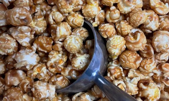 Caramel popcorn served at Carnival Sweets