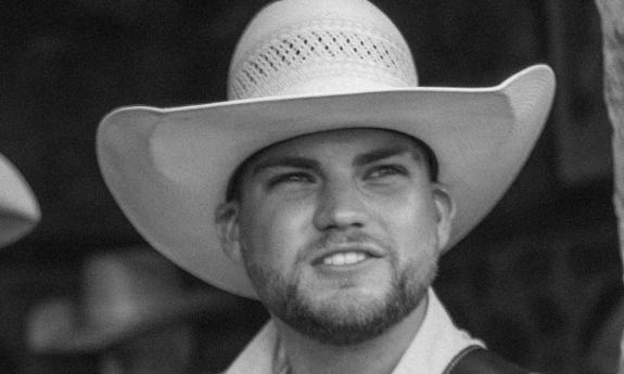Braden Jamison, songwriter, in cowboy hat