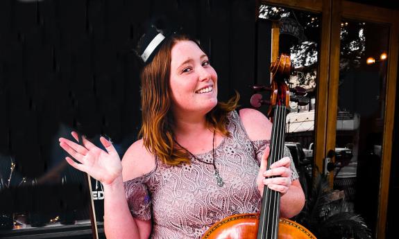Singer-songwriter Lauren Mullinax in her trademark tiny hat