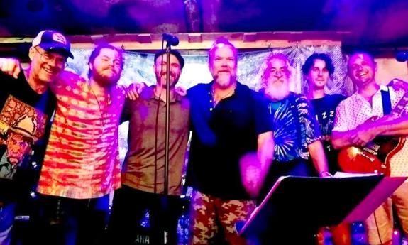Grateful Dead cover band One Good Ring standing together