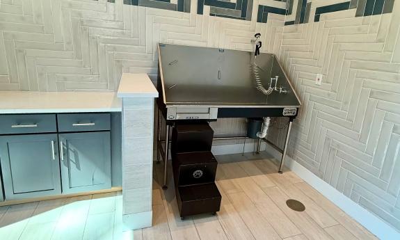 Apartment residents at the Bradley can spoil their dogs at the pet spa