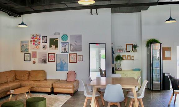 Inside the Sunrise Brew Coffee shop