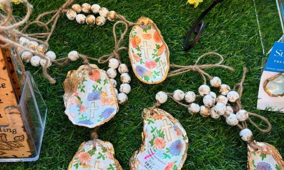 Oyster shells from Sunkissed Treasures and Gifts