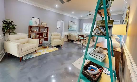The living room at Adventure Oasis