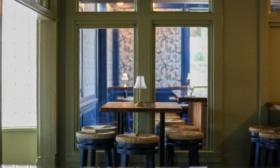 A table inside the dining area