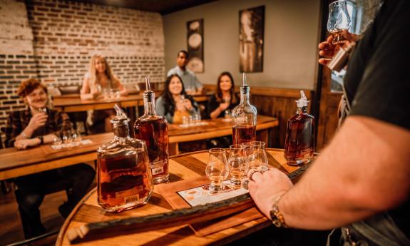 St. Augustine Experiences tours at a bourbon tasting at the St. Augustine Distillery