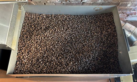 Freshly roasted beans