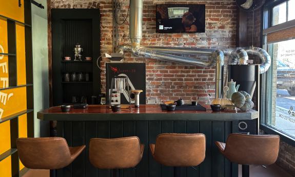 The counter space at 3rd Wave Coffee Roasters