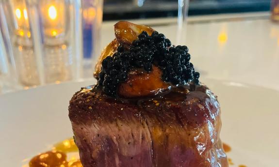 The fillet "Rossini" offered at Avilés Restaurant and Lounge