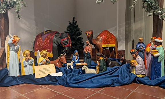 A large, detailed nativity from Africa