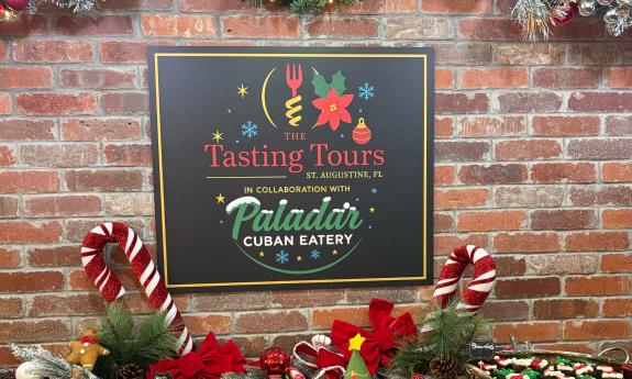 Paladar sign and holiday decor