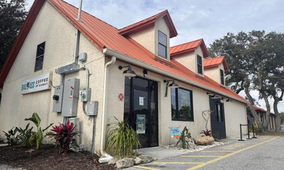 The exterior of Bad Ass Coffee