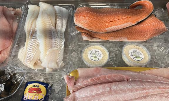 An assortment of chilled seafood from Holcomb's