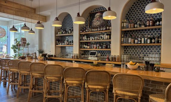 The bar at The Harvest