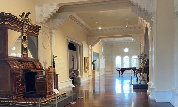 A section of the ballroom gallery at the Lightner Museum