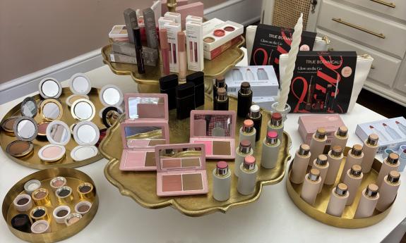 A collection of lipsticks and related items