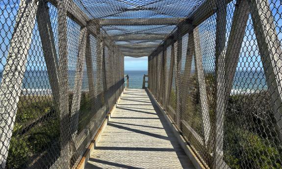 A view of Vilano Beach from the walkover