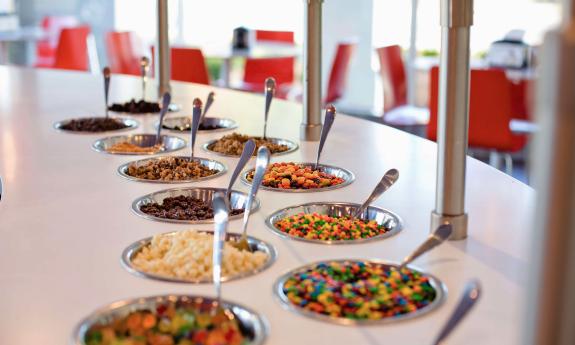 The selection of toppings