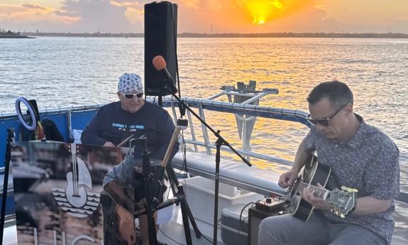 High Tide Duo on Florida Water Tours at sunset
