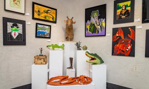 A display of art at the St. Augustine Art Association