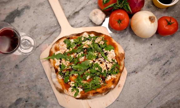 The Arugula with Balsamic Reduction