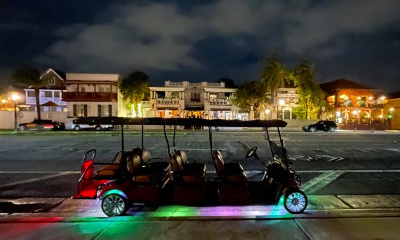 Private Golf Cart Tour at night