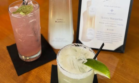 Cocktail drinks served at the restaurant